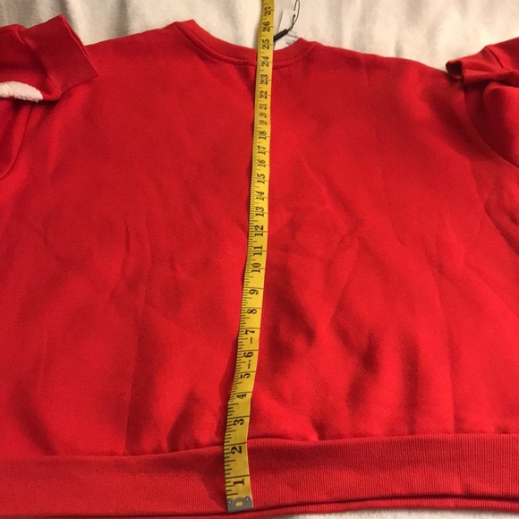 Why Dress Embroidered Happy Santa Face Sweatshirt Women’s Large NWT - Picture 4 of 4